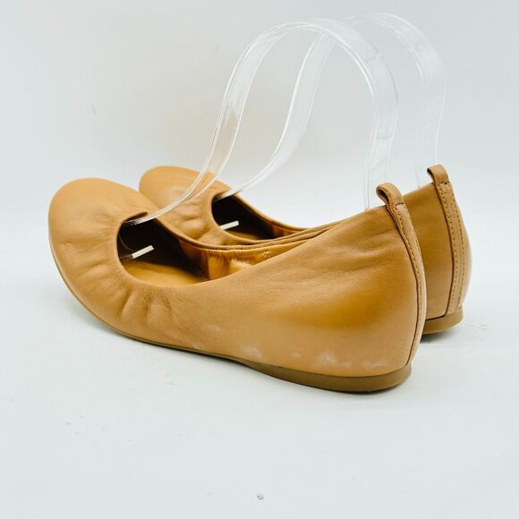 J Crew Ballet Flats Womens 7 Nude Brown Leather Cece Casual Slip On Shoes Core - Picture 5 of 11